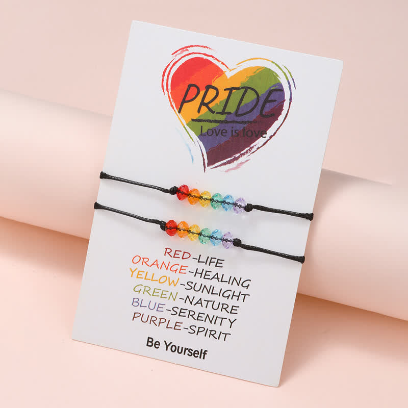Personalised Rainbow Beads Bracelet