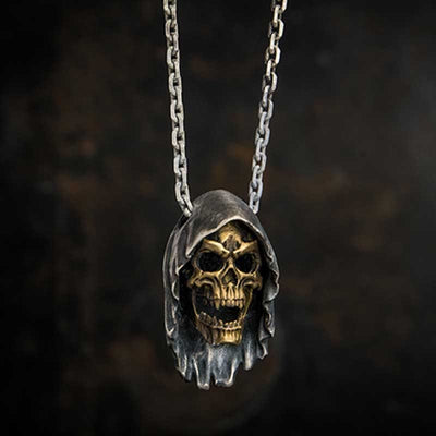 Men's Viking Skeleton Reaper Necklace