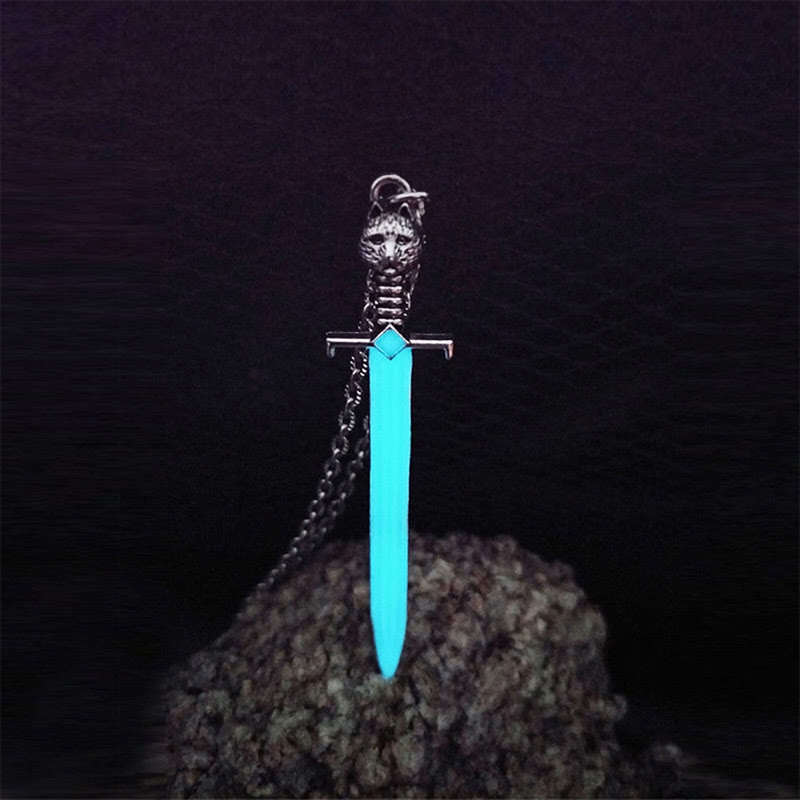 "Sword of Damocles" - Glow in The Dark Sword Necklace