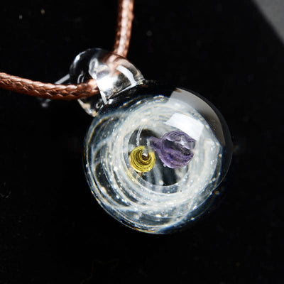 Cosmic Nebula Element Glass Necklace