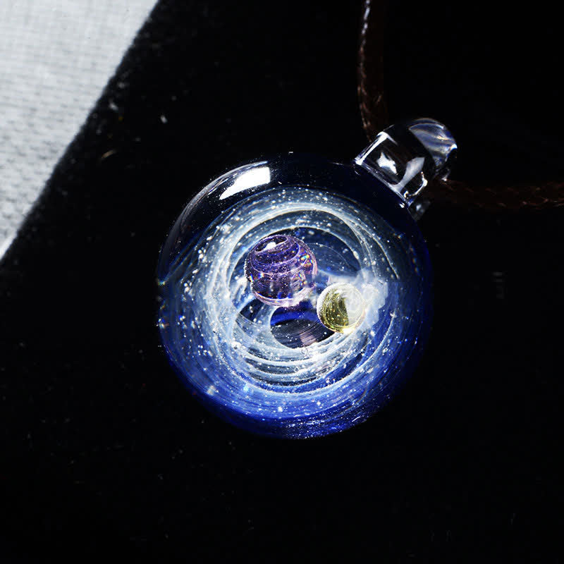 Cosmic Nebula Element Glass Necklace