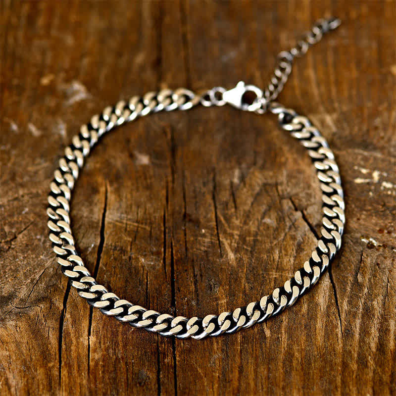 Minimalist Curb Link Chain Bracelet & Ring