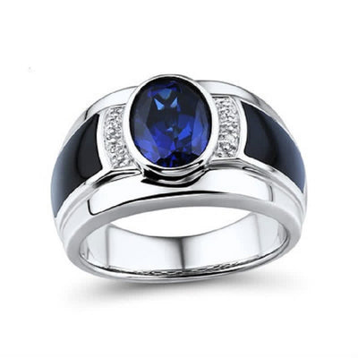 Limited Sale - Men's Sapphire Stylish Minimalist Ring