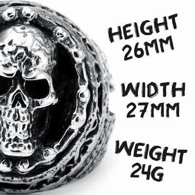 Men's Gothic Ghost Rider Cross Ring