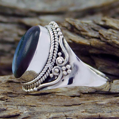 Olivenorma Moonstone Retro Style Healing Ring