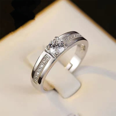 "True Love Is Priceless" - Zirconia Wedding Couples Ring Set