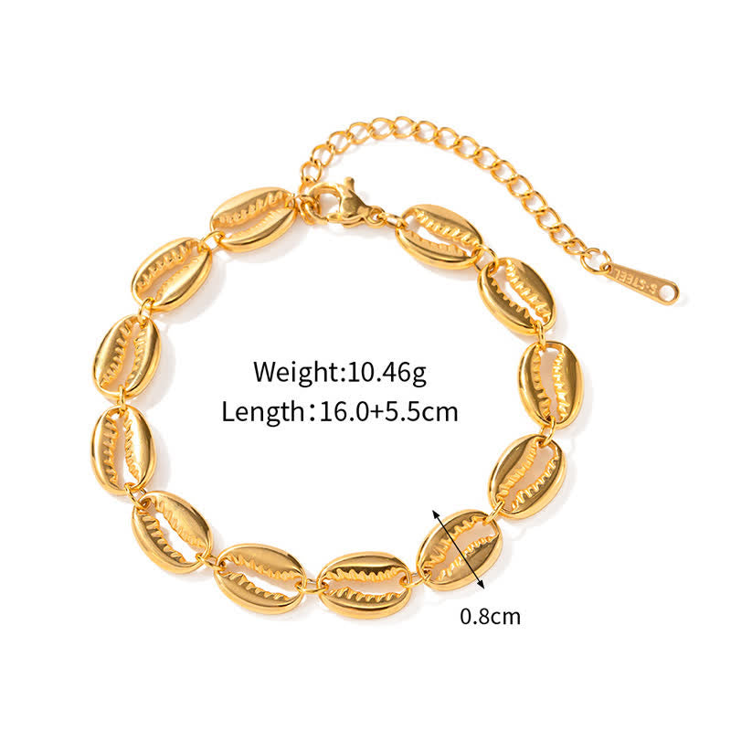 Women's Cuban Gold Plated Chain Bracelet