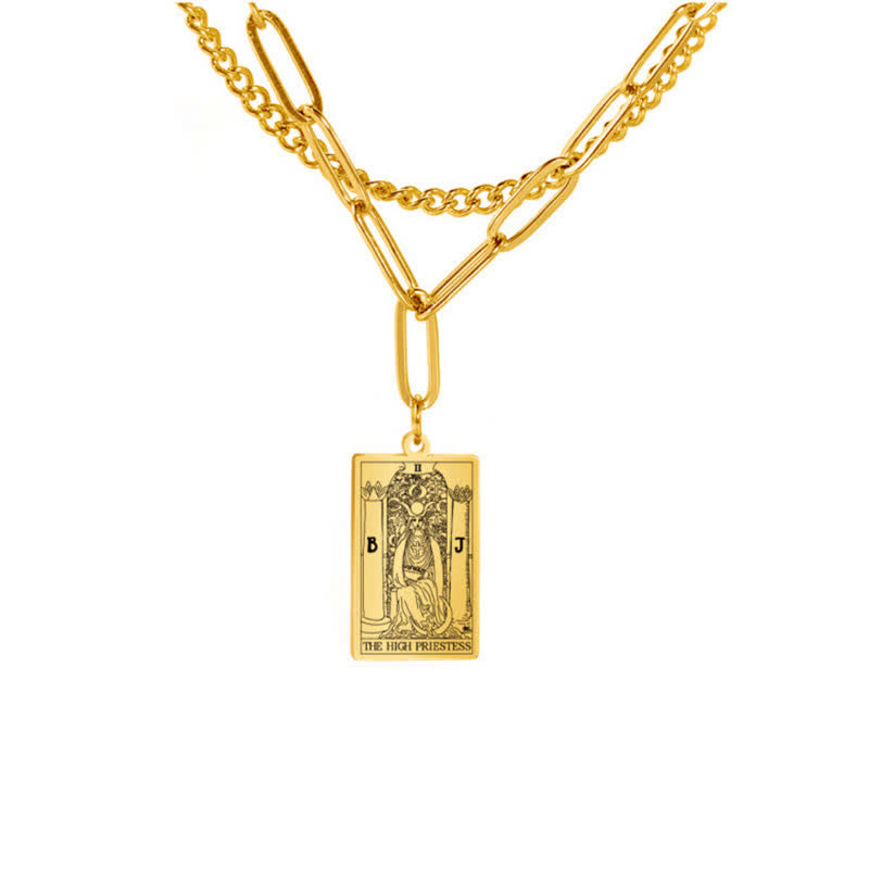 Olivenorma Tarot Card Double Chain Necklace