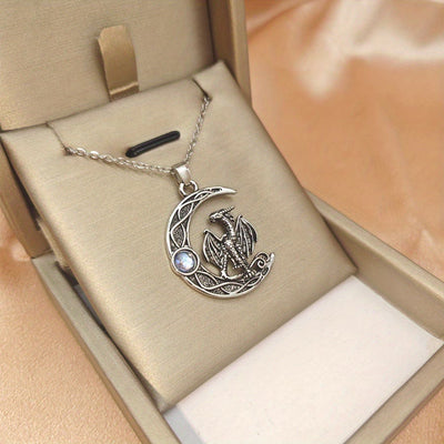 Limited Sale - Creative Moon & Dragon Pendant Necklace