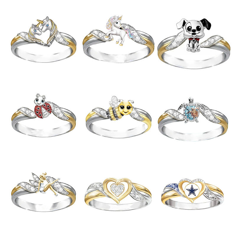 Various Small Animal Zircon Alloy Rings