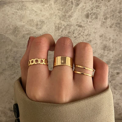 10Pcs Women's Bohemian Geometric Ring Set - #15 - image 15
