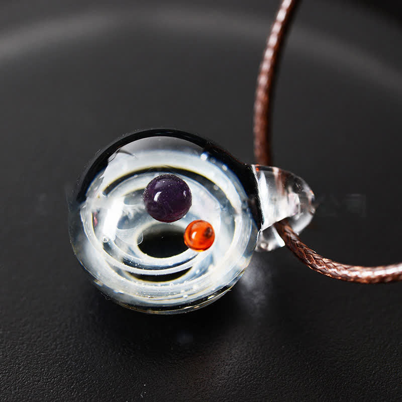 Cosmic Nebula Element Glass Necklace