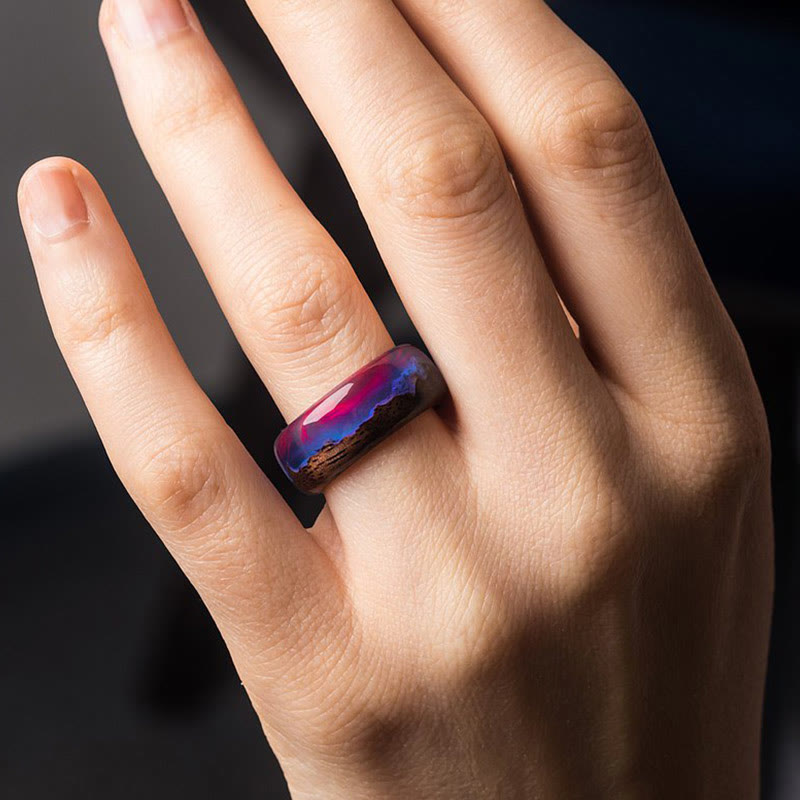 Limited Sale - Wood Resin Glow Ring