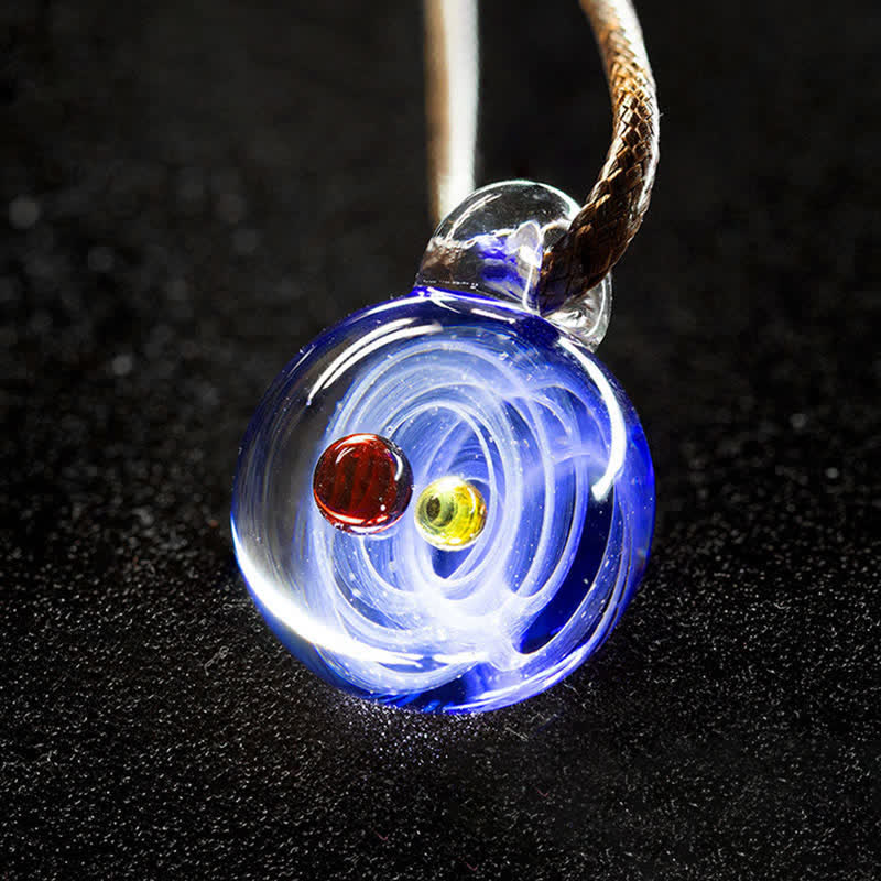 Olivenorma Fancy Cosmic Starry Sky Glass Necklace