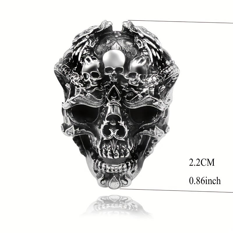 Men's Adjustable Skull Ring