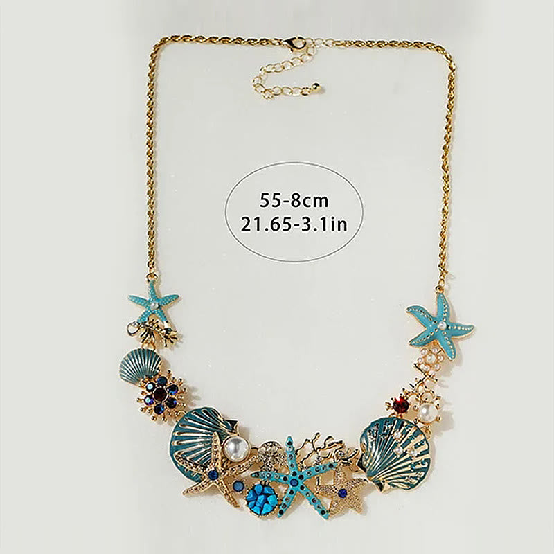 Shell Starfish Pearl Necklace