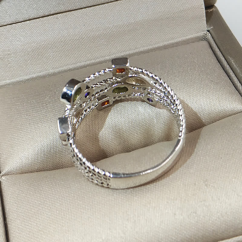 Creative Color Micro-set Zircon Ring