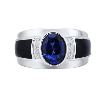Men's Sapphire Stylish Minimalist Ring