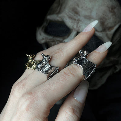 Magic Steampunk Vampire Bat Ring