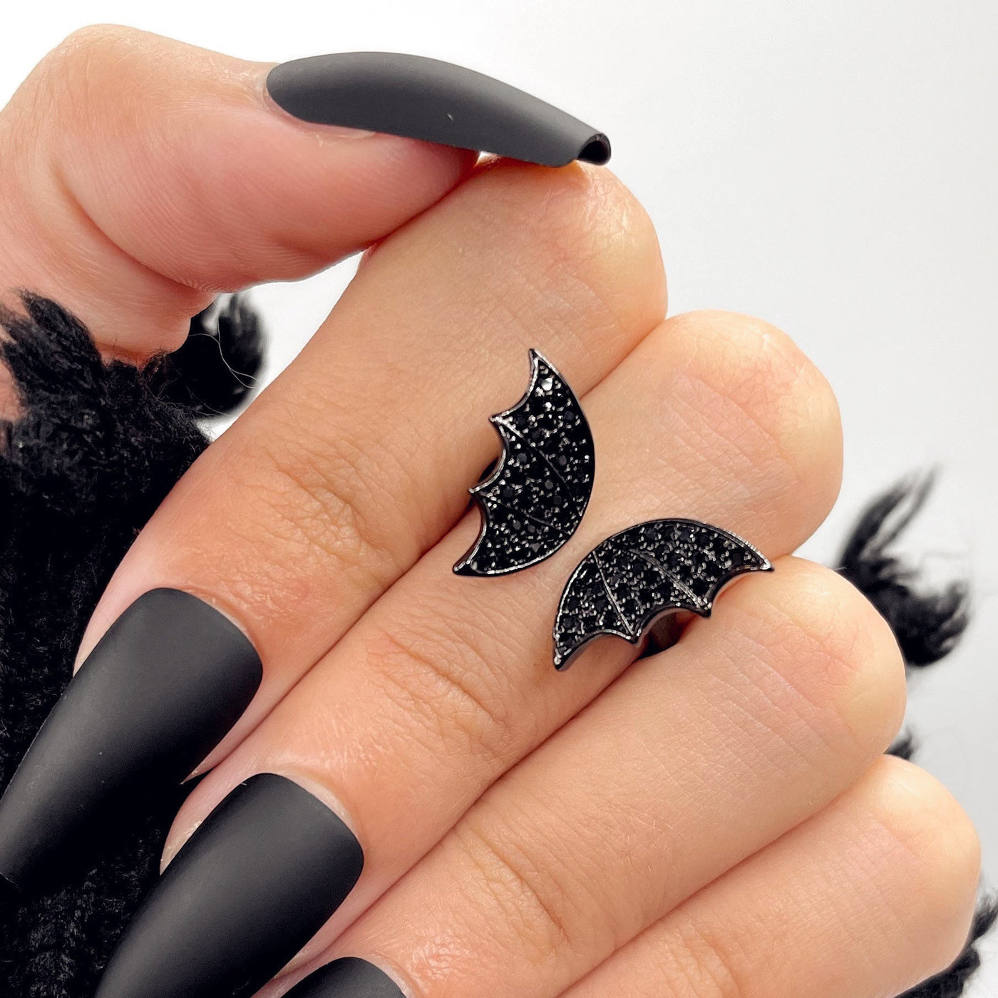 Black Bat Wings Ring