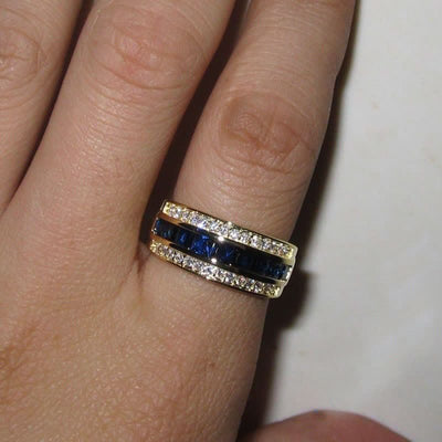 Trendy Sapphire Solitaire Ring