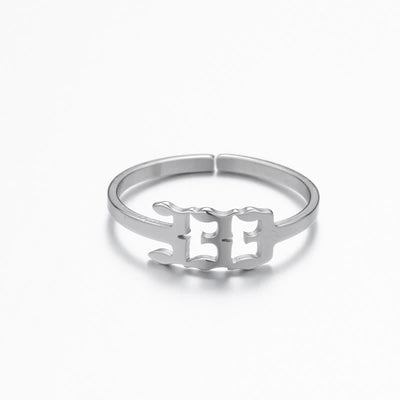 Angel Number Minimalist Lucky Ring