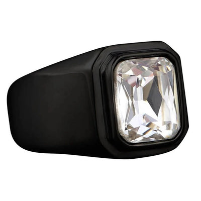 Men's Stainless Steel Gemstone Ring