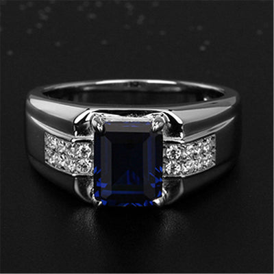 FREE Today: "Divine In Blue"  Men's Sapphire Ring