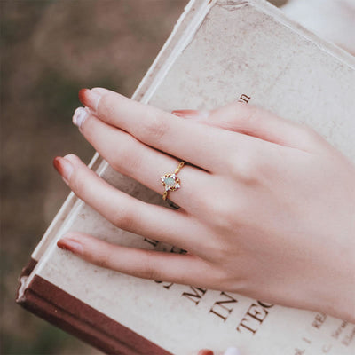 Adjustable Vintage Natural Opal Ring