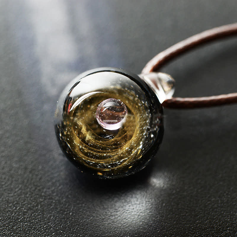 Cosmic Nebula Element Glass Necklace