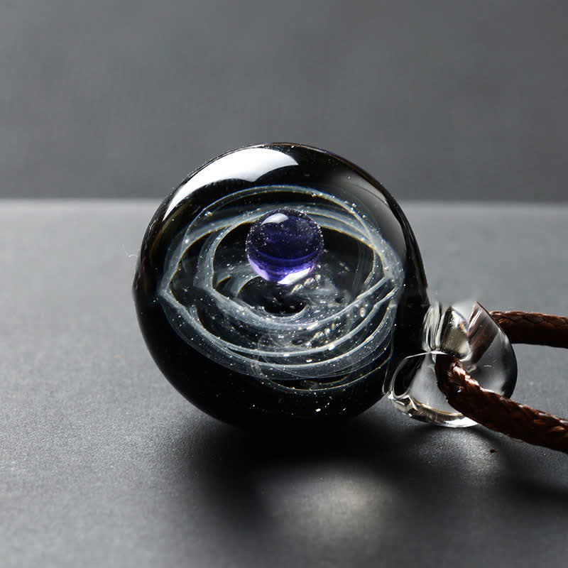 Cosmic Nebula Element Glass Necklace