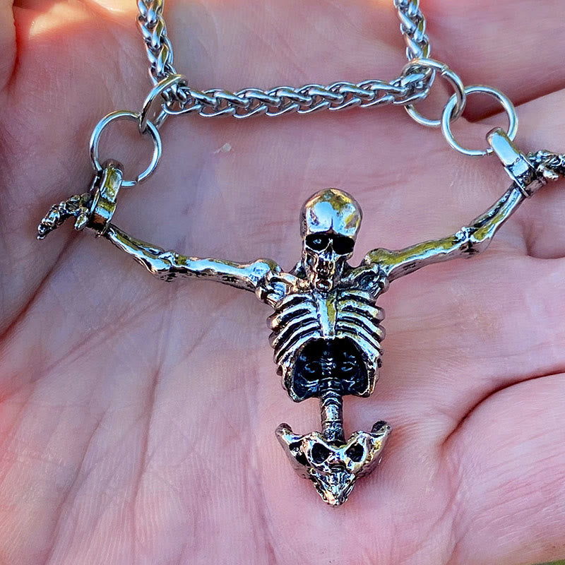 Shackled Skeleton Pendant Necklace