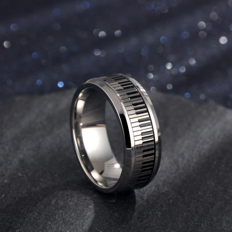 Spinner Music Piano Keyboard Ring