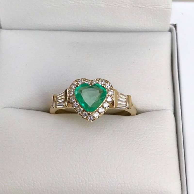 Real Gold Plated Heart Zirconia Engagement Ring