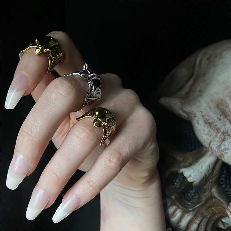 Magic Steampunk Vampire Bat Ring