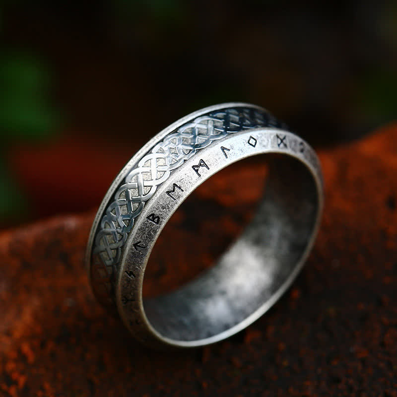 Men's Viking Runes Tree Of Life Ring