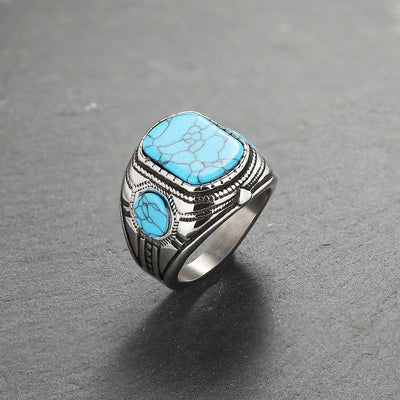 Olivenorma Turquoise Mens Ring