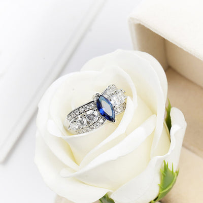 Limited Sale - Water-drop Shape Sapphire Ring