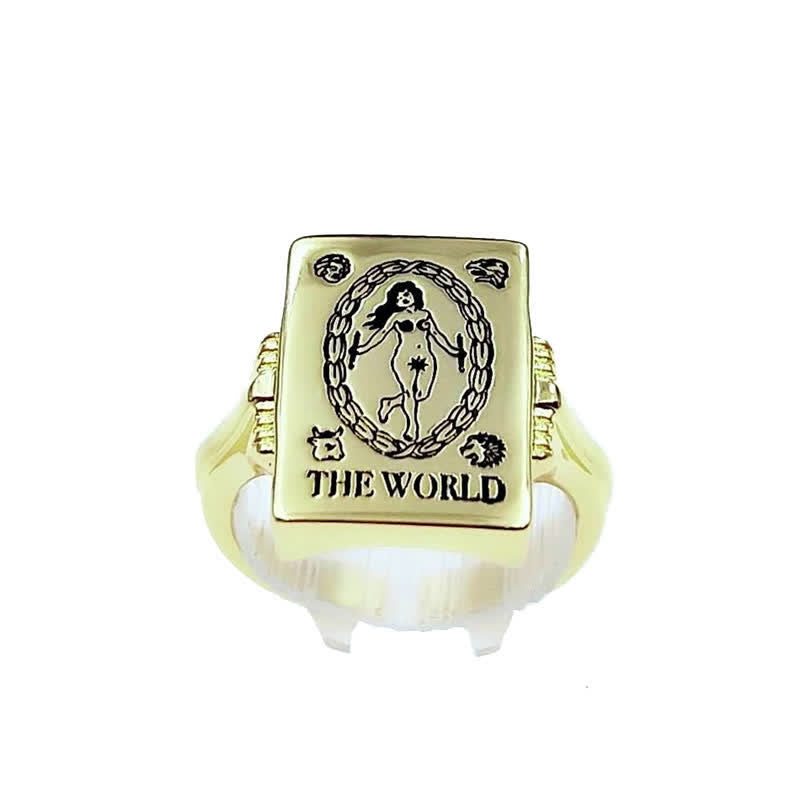 Tiny Tarot Card Carve Alloy Neckalce