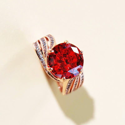 "Rose Love" - 3 Carat Ruby Ring