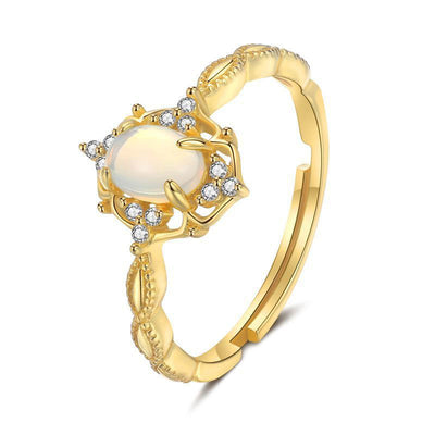 Adjustable Vintage Natural Opal Ring