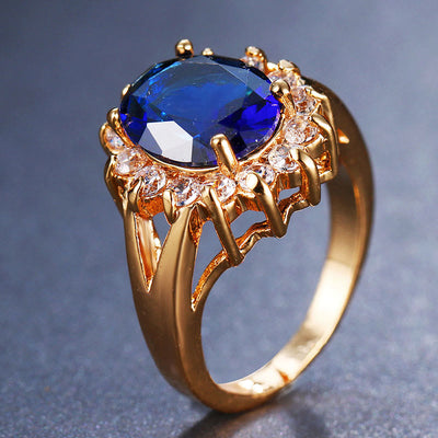 FREE Today: Luxury Sapphire with Clear Zirconia Ring