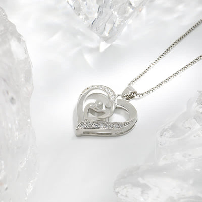 Women's Mom And Child Heart Bond Necklace