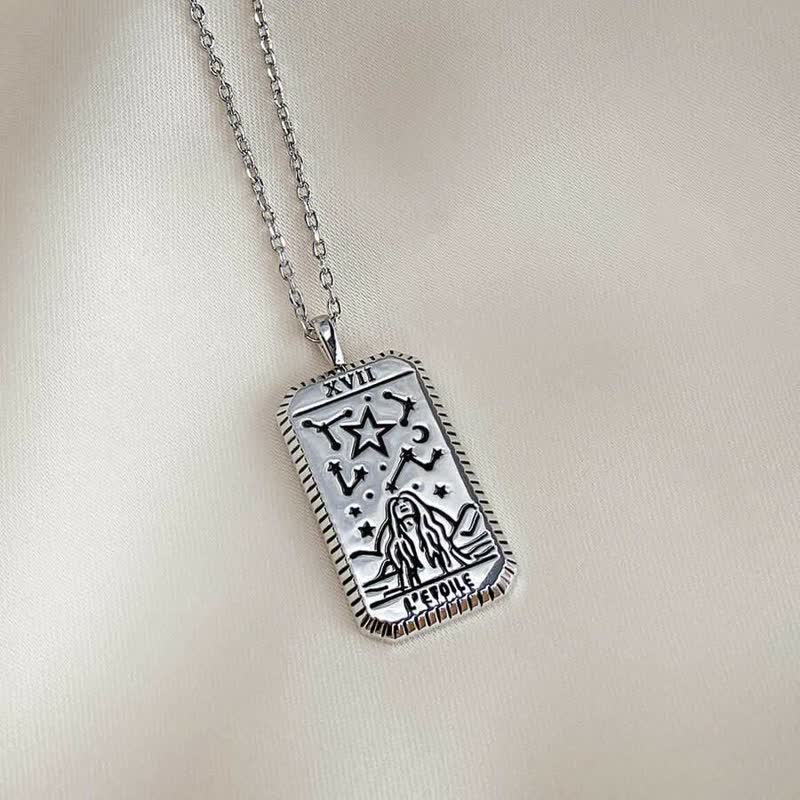 Olivenorma Divination Tarot Card Square Necklace