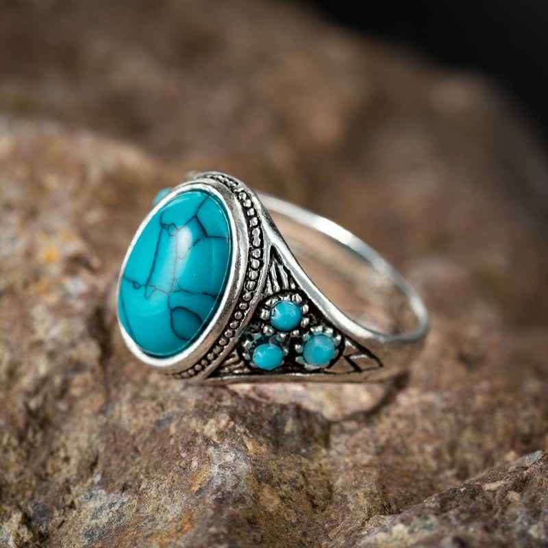 Olivenorma Retro Turquoise Ring