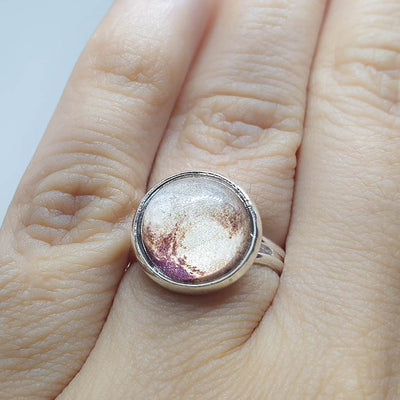 Glass Adjustable Galaxy Planet Ring