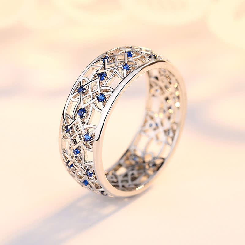 “Witness Eternity” - Natural Sapphire Cutout Design Ring
