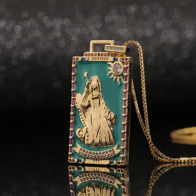 Olivenorma Enamel Major Tarot Card Necklace