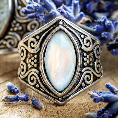 Olivenorma Moonstone Healing Protection Ring