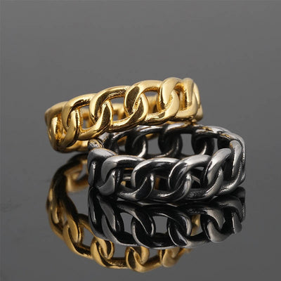 925 Sterling Silver Cuban Chain Ring